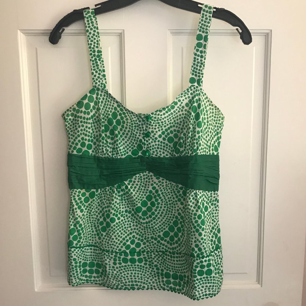 Anthropologie Edme & Esyllte Green Dot Tank size 4